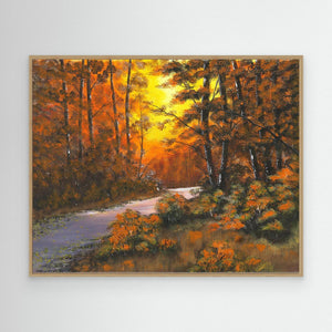 Autumn Leaves Glow - canvas print from original artwork - Cairngorm Artists