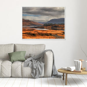 Autumn Reflection, Glen Cluanie - canvas print from original photograph - Cairngorm Artists