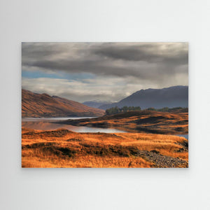 Autumn Reflection, Glen Cluanie - canvas print from original photograph - Cairngorm Artists