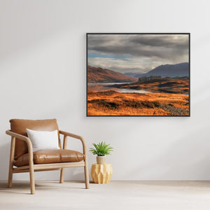 Autumn Reflection, Glen Cluanie - canvas print from original photograph - Cairngorm Artists