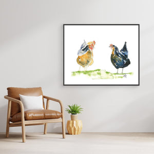 Backyard Buddies - canvas print from original artwork - Cairngorm Artists