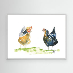 Backyard Buddies - canvas print from original artwork - Cairngorm Artists