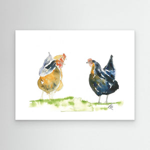 Backyard Buddies - canvas print from original artwork - Cairngorm Artists