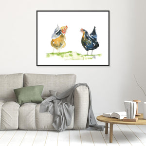 Backyard Buddies - canvas print from original artwork - Cairngorm Artists