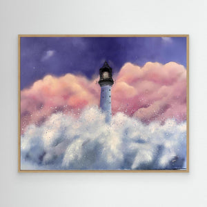 Bell Rock Beacon - canvas print from original artwork - Cairngorm Artists