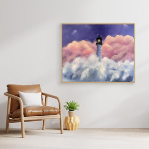 Bell Rock Beacon - canvas print from original artwork - Cairngorm Artists