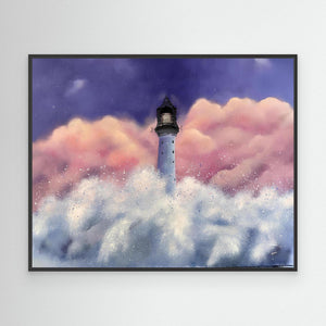 Bell Rock Beacon - canvas print from original artwork - Cairngorm Artists