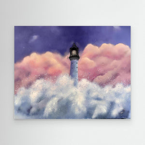 Bell Rock Beacon - canvas print from original artwork - Cairngorm Artists