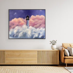 Bell Rock Beacon - canvas print from original artwork - Cairngorm Artists