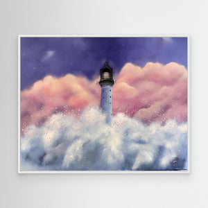 Bell Rock Beacon - canvas print from original artwork - Cairngorm Artists