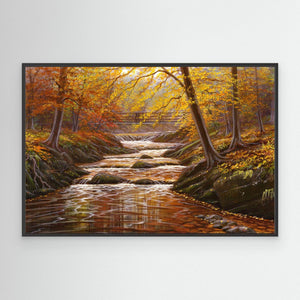 Birks of Aberfeldy, Autumn - canvas print from original artwork - Cairngorm Artists