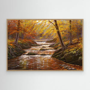 Birks of Aberfeldy, Autumn - canvas print from original artwork - Cairngorm Artists