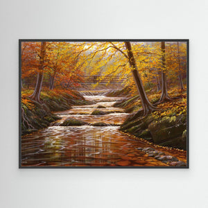 Birks of Aberfeldy Autumn - canvas print from original artwork - Cairngorm Artists