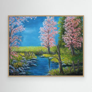 Blossom River - canvas print from original artwork - Cairngorm Artists