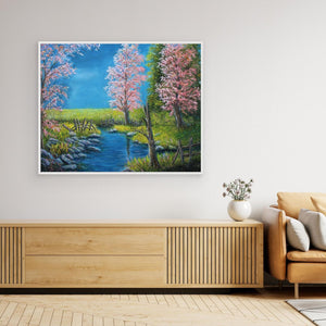 Blossom River - canvas print from original artwork - Cairngorm Artists