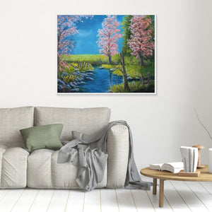 Blossom River - canvas print from original artwork - Cairngorm Artists