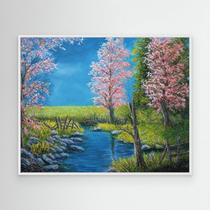 Blossom River - canvas print from original artwork - Cairngorm Artists