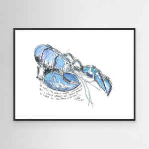 Blue Lobster Chat - canvas print from original artwork - Cairngorm Artists