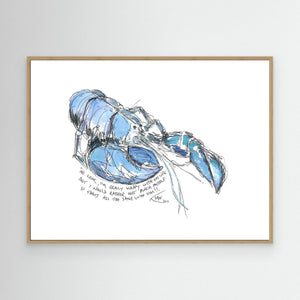 Blue Lobster Chat - canvas print from original artwork - Cairngorm Artists
