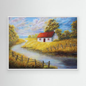 Bothy by the Burn - canvas print from original artwork - Cairngorm Artists