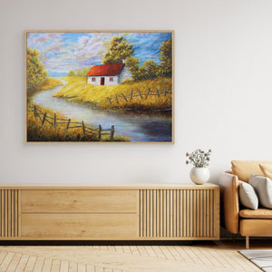 Bothy by the Burn - canvas print from original artwork - Cairngorm Artists