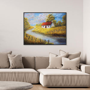 Bothy by the Burn - canvas print from original artwork - Cairngorm Artists