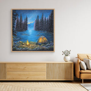 Campfire Glow - canvas print from original artwork - Cairngorm Artists