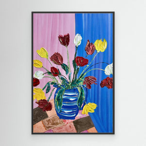 Cheerful Blooms - canvas print from original artwork - Cairngorm Artists
