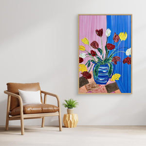 Cheerful Blooms - canvas print from original artwork - Cairngorm Artists