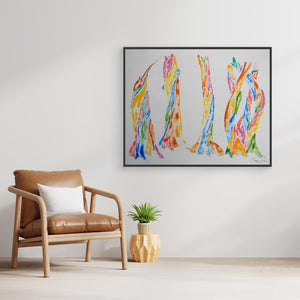 Colourful Tree Whispers - canvas print from original artwork - Cairngorm Artists