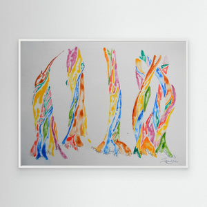 Colourful Tree Whispers - canvas print from original artwork - Cairngorm Artists