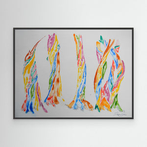 Colourful Tree Whispers - canvas print from original artwork - Cairngorm Artists