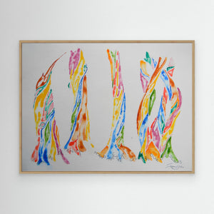 Colourful Tree Whispers - canvas print from original artwork - Cairngorm Artists