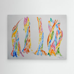 Colourful Tree Whispers - canvas print from original artwork - Cairngorm Artists