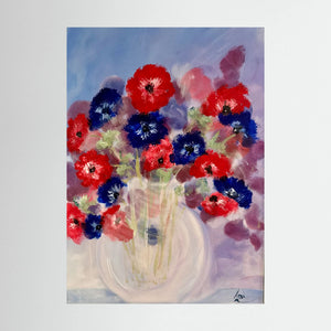 Cornflowers - canvas print from original artwork - Cairngorm Artists