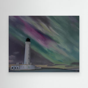 Covesea Glow - canvas print from original artwork - Cairngorm Artists