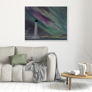 Covesea Glow - canvas print from original artwork - Cairngorm Artists