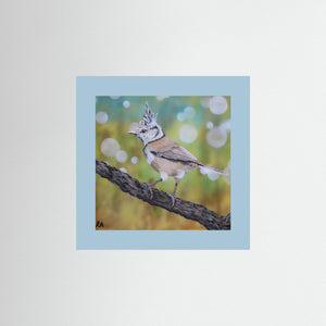 Crested Tit - fine art print from original artwork - Cairngorm Artists