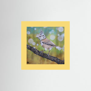 Crested Tit - fine art print from original artwork - Cairngorm Artists