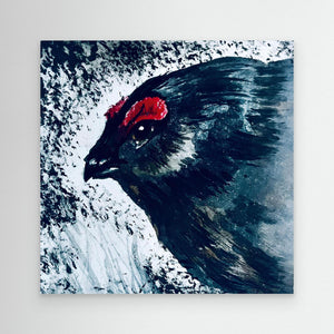 Crimson Crest - canvas print from original artwork - Cairngorm Artists
