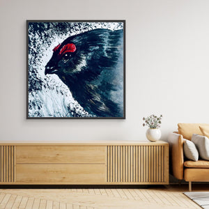 Crimson Crest - canvas print from original artwork - Cairngorm Artists