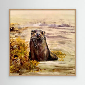Curious Otter - canvas print from original artwork - Cairngorm Artists