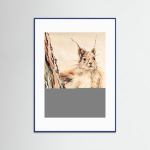 Curious Squirrel - fine art print from original artwork - Cairngorm Artists