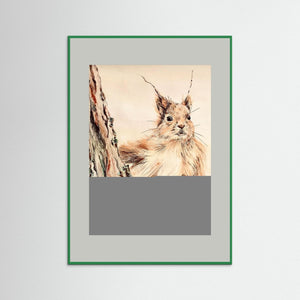 Curious Squirrel - fine art print from original artwork - Cairngorm Artists