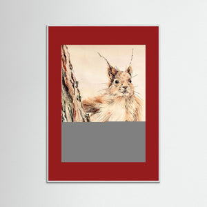 Curious Squirrel - fine art print from original artwork - Cairngorm Artists