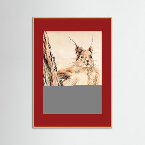 Curious Squirrel - fine art print from original artwork - Cairngorm Artists