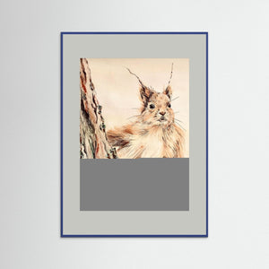 Curious Squirrel - fine art print from original artwork - Cairngorm Artists