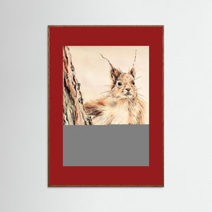 Curious Squirrel - fine art print from original artwork - Cairngorm Artists
