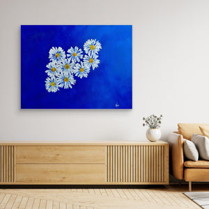 Daisy Cluster - canvas print from original artwork - Cairngorm Artists