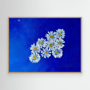 Daisy Cluster - canvas print from original artwork - Cairngorm Artists